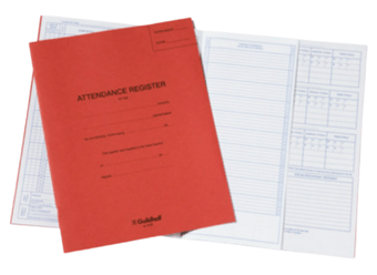 picture of Exacompta Guildhall Attendance Register - Red - [EXC-E100Z]
