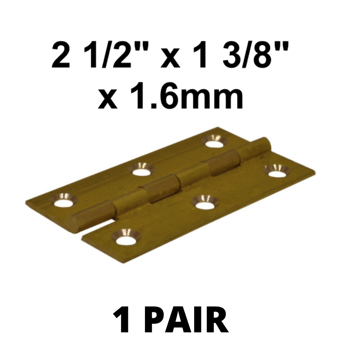 picture of SC Medium Duty Solid Drawn Butt Hinges (1 Pair) - 2 1/2" x 1 3/8" x 1.6mm  - [CI-CH111L]