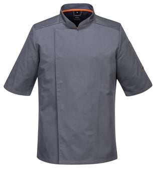 picture of Portwest Chefswear - MeshAir Pro Short Sleeved Jacket - Slate Grey- PW-C738SGR