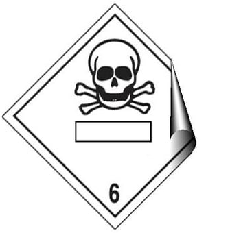 picture of UN Placards - Toxic/Poison 6 Sign - 250 X 250Hmm - Self Adhesive Vinyl - [AS-DA55-SAV]