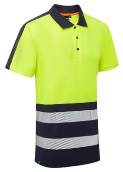 picture of Supertouch Essentials Hi-Vis Eco Coolair Polo Shirt - Yellow - ST-SHV-303C1
