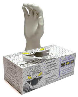 picture of White Mamba Latex Disposable Gloves - Box of 100 - FD-BX-WMG
