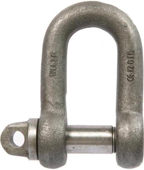 Picture of 0.75t WLL Self Colour Large Dee Shackle c/w Type A Screw Collar Pin - 1/2" X 5/8" - [GT-HTLDSC.75]