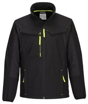 picture of Portwest - WX3 Eco Hybrid Softshell Jacket 2L - Black - Recycled Polyester - 280g - PW-T753BKR