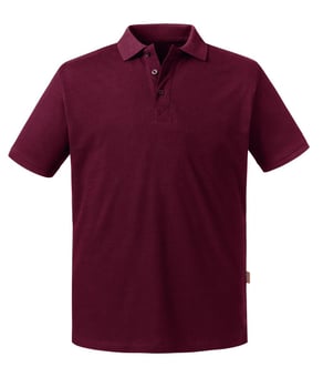 picture of Russell Men's Organic Polo - Burgundy Red - BT-R508M-BUR