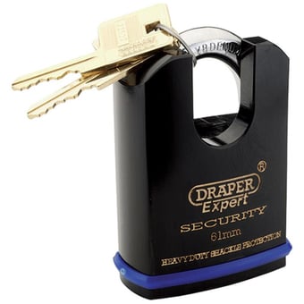 Picture of Draper - Heavy Duty Padlock and 2 Keys with Shrouded Shackle - 61mm - [DO-64198]
