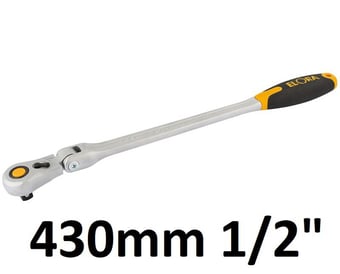 picture of Draper - Sq. Dr. Elora Quick Release Soft Grip Reversible Ratchet with Flexible Head - 430mm 1/2 - [DO-58752]