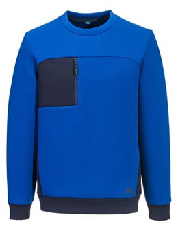 picture of Portwest KX377 - KX3 Sport Tech Sweatshirt - Quartz/Dark Navy - PW-KX377QDR