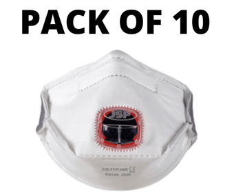 picture of JSP 335 Typhoon Horizontal Fold Flat FFP3 Masks Pack of 10 - [JS-BEY130-201-A00]