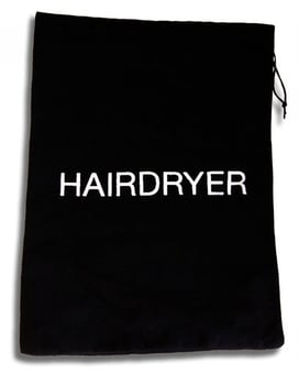 Picture of Black Cotton Hairdryer Bag - Pack of 10 - [MCS-HDDB]
