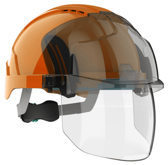 Picture of JSP - EVO VISTAshield Safety Helmet - Orange/Smoke - Vented - [JS-AMD170-00M-900]