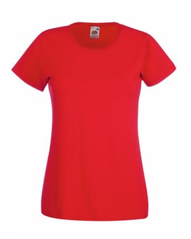 picture of Fruit Of The Loom Lady-Fit Red Valueweight T-Shirt - BT-61372-RED