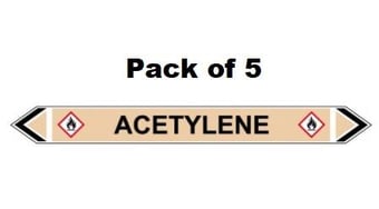 picture of Flow Marker - Acetylene - Yellow Ochre - Pack of 5 - [CI-13446]
