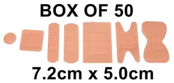 picture of Qualicare Washproof Plasters - 7.2cm x 5.0cm - Box of 50 - [SHB-QP7002]