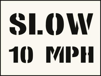picture of Slow 10 mph Stencil (400 x 600mm) – SCXO-CI-9535J