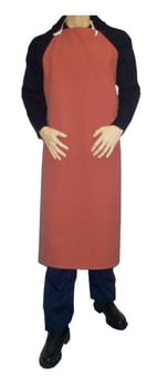 picture of Red Butyl Rubber Apron Complete With Ties- 48 x 36 Inches - [UC-APRU-RED]