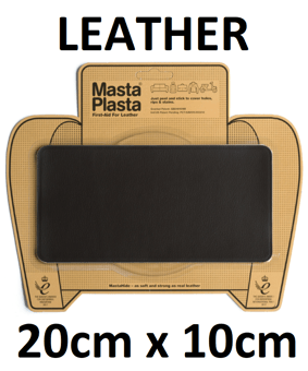 picture of MastaPlasta Leather Repair Patch Large Plain Dark Brown 20cm x 10cm - [MPL-DARKBROWNPLAIN200X100]