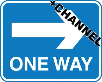 Picture of Parking & Site Management - ONE WAY Arrow Right Sign With Fixing Channel - FIXING CLIPS REQUIRED - Class 1 Ref BSEN 12899-1 2001 - 600 x 450Hmm - Reflective - 3mm Aluminium - [AS-TR27C-ALU]