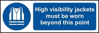 Picture of Spectrum High Visibility Jackets Must Be Worn Beyond This Point - SAV 300 x 100mm - SCXO-CI-14295