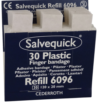 picture of Salvequick Non-Sterile Plastic Finger Plaster - 30 Plasters - [SA-CD35A] - (DISC-R)