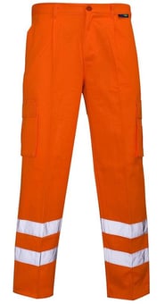Picture of Supertouch Hi Vis Orange Combat Trousers Tall Leg 33 - [ST-C8K80-D] - (DISC-R)