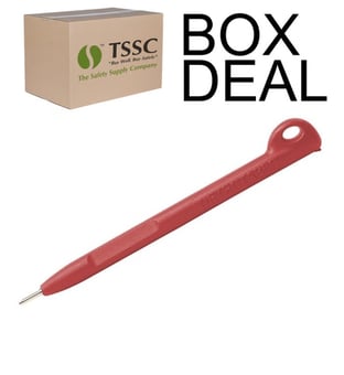 picture of Detectable Elephant Stick Pen Blue Ink - Red Housing - LY - Box Deal 100 Pieces - [IH-DT105C103I01PA03]