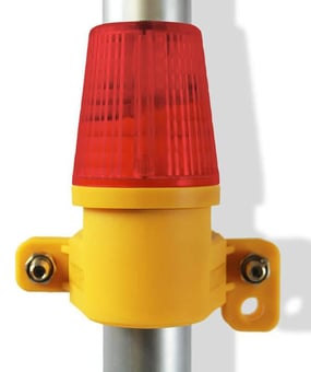 picture of WHI Safe Guard - RED Site Safety Lamp - Side Mount - For Scaffolding Skips and Pedestrian Barriers - [WH-BHYR-1405]