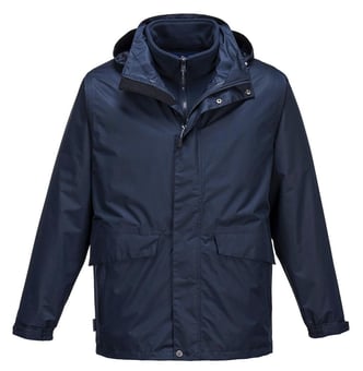 Picture of Portwest - S507 - Argo Breathable 3 in 1 Jacket - Navy Blue - PW-S507NAR