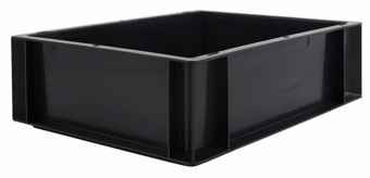 Picture of BiGDUG Recycled Euro Stacking Box - 117h x 300w x 400d mm - 10L - Black - Box Deal of 10 - [IH-BDU-BDEC1134BK] - (LP)