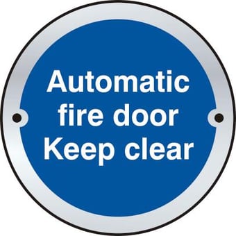 Picture of Spectrum Automatic fire door Keep clear door disc - SAA 75mm dia. - SCXO-CI-2442-0