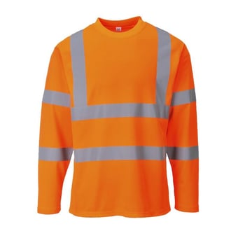 picture of Portwest - Hi-Vis Orange Long Sleeved T-Shirt - PW-S278ORR