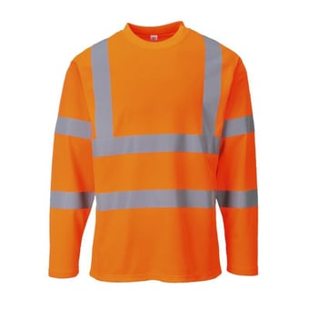 Picture of Portwest - Hi-Vis Orange Long Sleeved T-Shirt - PW-S278ORR