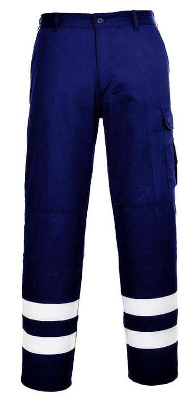 picture of Portwest - Navy Iona Safety Combat Trousers - Regular Leg 31 Inch - 245g - PW-S917NAR