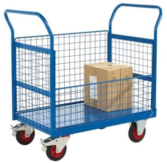 picture of QMP 3 and a Half Sided Trucks - Dark Blue - Mesh Sides - 830H x 600W x 1200D mm - [QM-RTBT3561MBXX] - (LP)