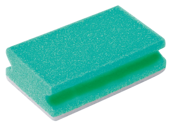 Picture of Finger Grip Sponge - Green Base White Top - Pack of 10 - [MCS-FGSGBWT]