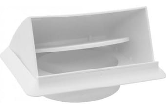 picture of Cowled Wall Outlet - White - 100mm - CTRN-CI-PA360P