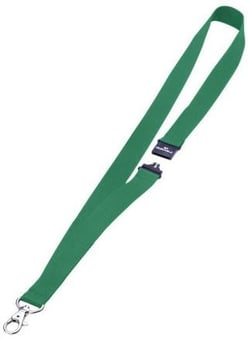 picture of Durable - Textile Badge Necklace Lanyard 20 With Safety Release - Green - 20 x 440 mm - Pack of 10 - [DL-813705]