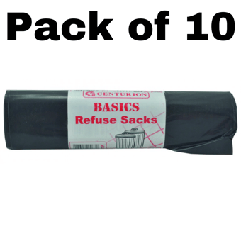 picture of Refuse Sacks - Basics - 80 Litre - 100 Gauge 18" x 29" x 34" - Pack of 10 - [CI-MI71P]