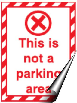 Picture of No Parking Area Sign - 200 x 150Hmm - Self Adhesive Vinyl - [AS-PR73A-SAV]