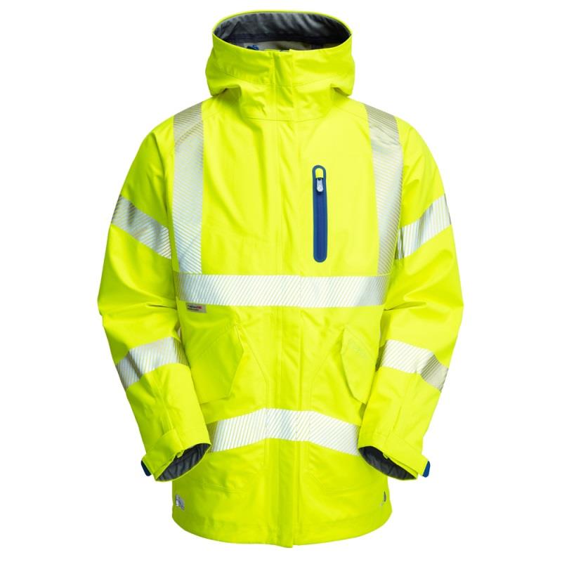 picture of Marisco - Yellow High Performance Waterproof Anorak - Conforms to EN ISO 20471 Class 3 and EN14360 - LE-A20-Y