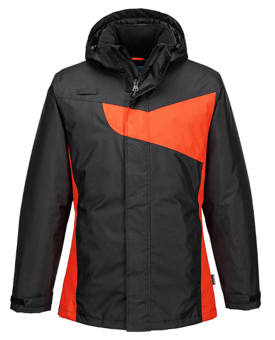 picture of Portwest PW260 - PW2 Winter Jacket Black/Red - PW-PW260BDR