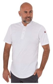 picture of Dennys Le Chef Pique Short Sleeve Chef Shirt - White - BT-DF130-WHI