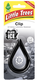 picture of Little Trees Air Freshener Clip - Black Ice Fragrance - Pack of 4 Clips - [SAX-LTC014]