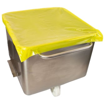 Picture of Detectable Tote Bin Covers - Yellow - Roll of 250 - [DT-545D-1563-P05-X34]