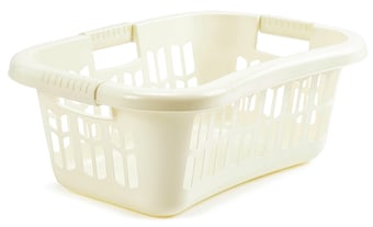 picture of Whitefurze Easy Grip Hip Laundry Basket - Cream - [WHF-H192H8]