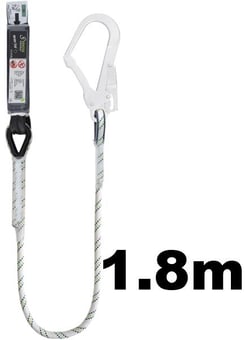 picture of Kratos Energy Absorbing Kernmantle Rope Lanyard - Scaffold Hook - 1.8 Mtr - [KR-FA3050220]