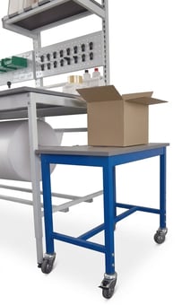 picture of QMP Under Bench Trolley to Suit 1800mm Workbench - Blue Framework - [QM-BPUBT677245B]