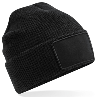 Picture of Beechfield Removable Patch Thinsulat Beanie - Black - [BT-B540-BLK]