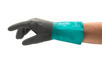 picture of Ansell AlphaTec 58-530W Nitrile Chemical Resistant Grey Glove - AN-58-530W
