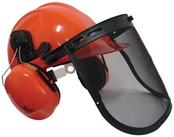 picture of Rocwood Ground Work Helmet With Mesh Visor And Ear Muffs - Basic Chainsaw Safety - [SG-02680]